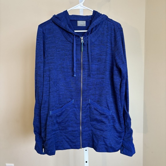 Athleta Triumph Hoodie Jacket‎ Blue Women's SIZE M #54023 #405058 - Picture 1 of 9